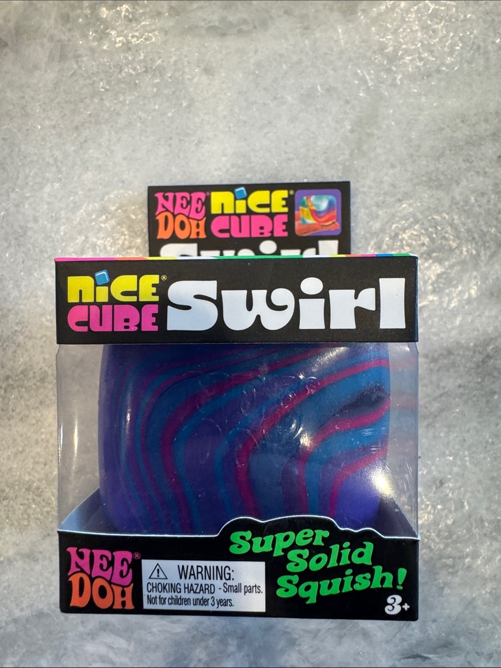 Nice Cube Swirl Super Solid Squish - Blue & Pink